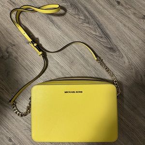 Michael Kors Pale Yellow Crossbody Bag
